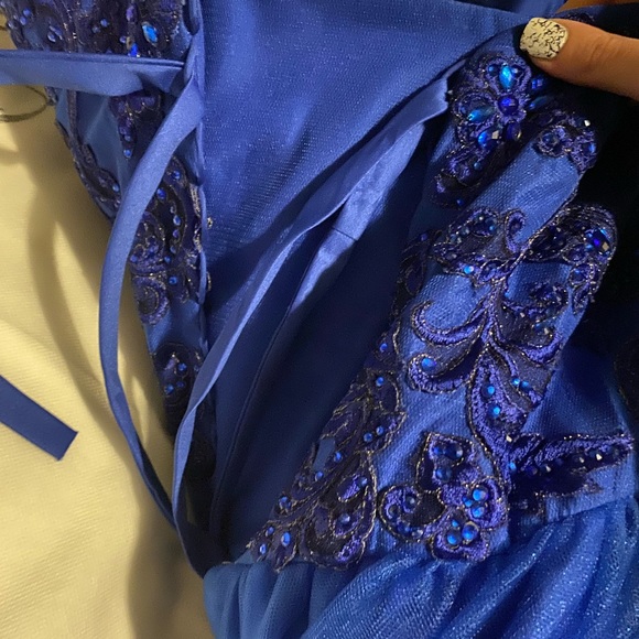 Royal Blue Grad Dress - Picture 2 of 3